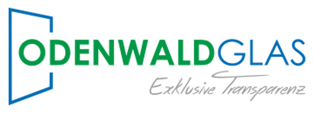 Odenwaldglas Logo mit Schriftzug "Exklusive Transparenz"